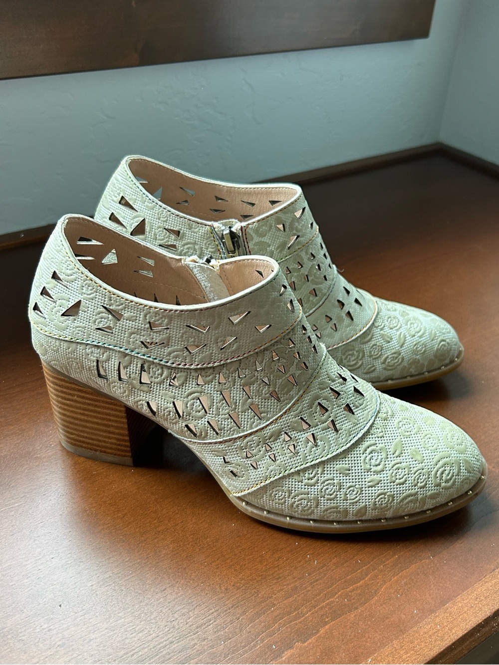 Spring Step L’Artiste Evetta Leather Ankle Boots Size 38